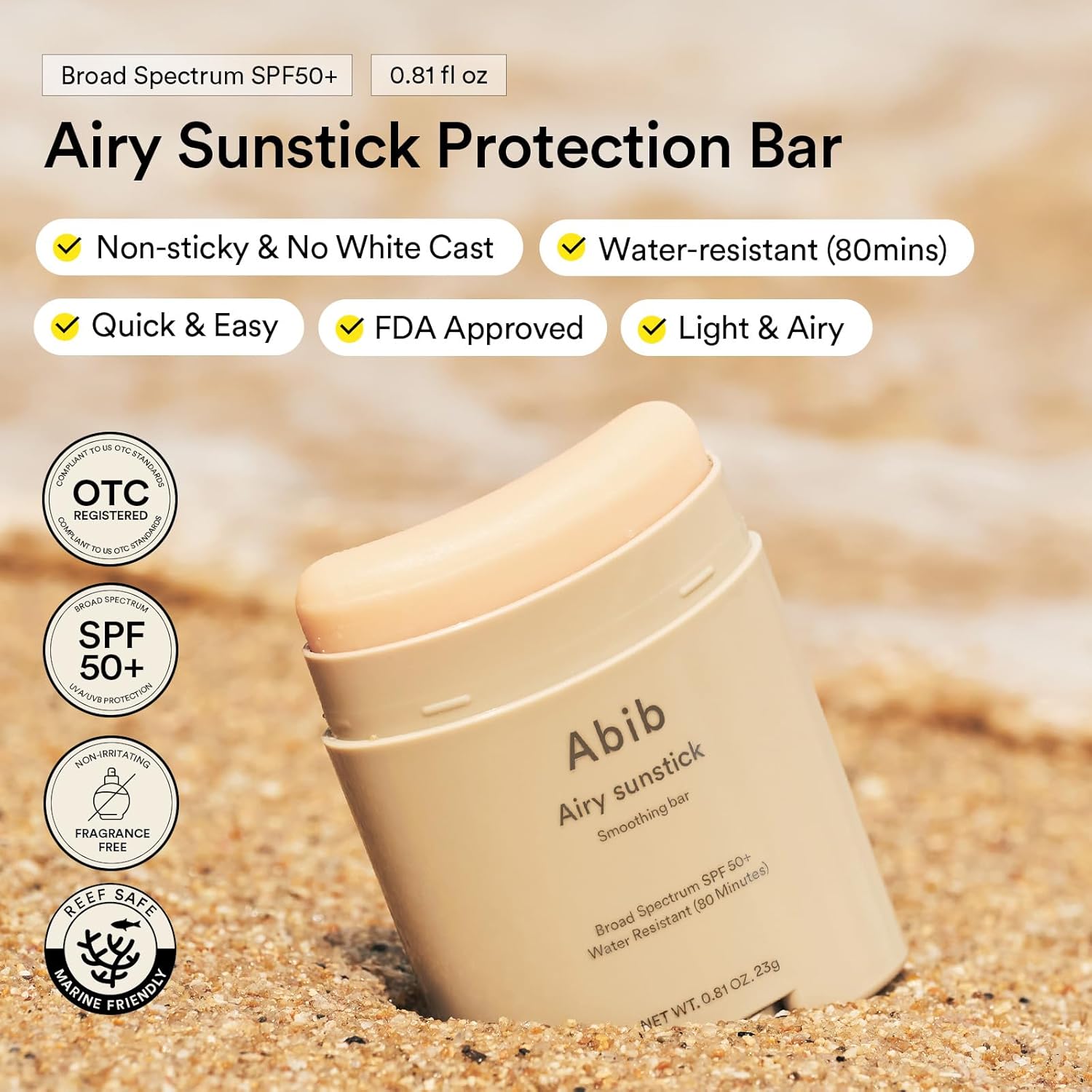 Abib Airy Sunstick Smoothing Bar Spf 50+