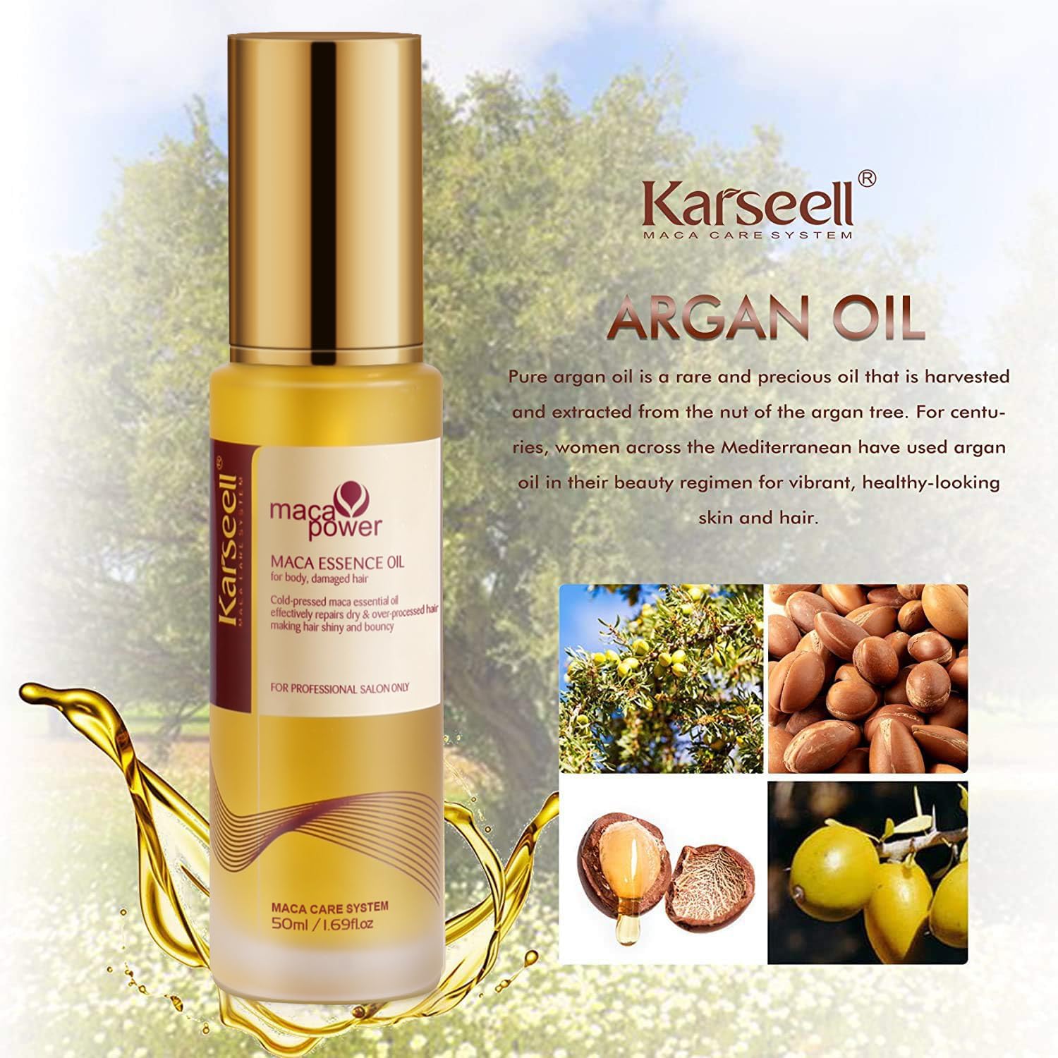 Karseell Aceite de argán marroquí 50ml