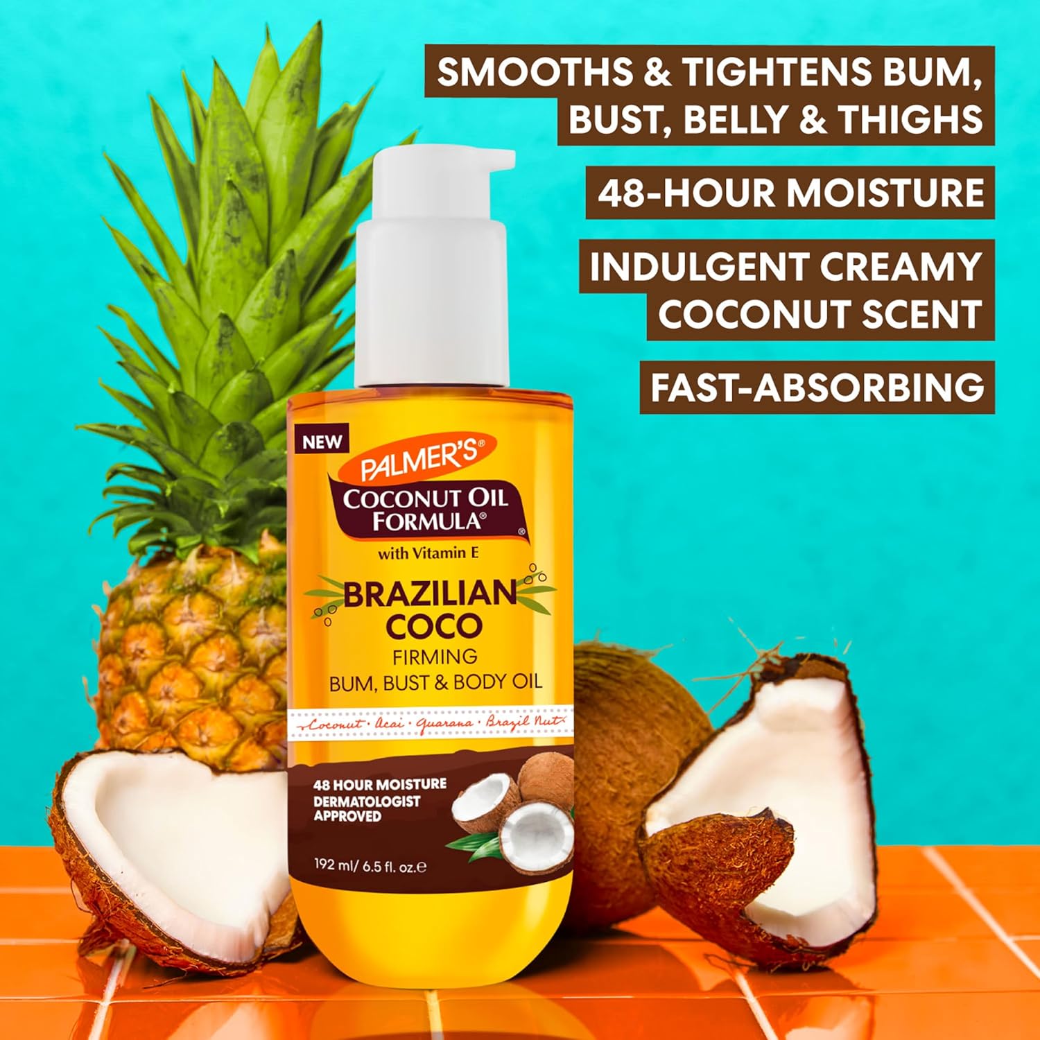 Palmers Body Oil Brazilian Coco aceite reafirmante