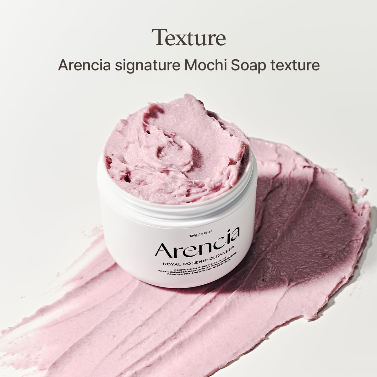 Arencia  Limpiador Facial y Exfoliante Rosa Mochi