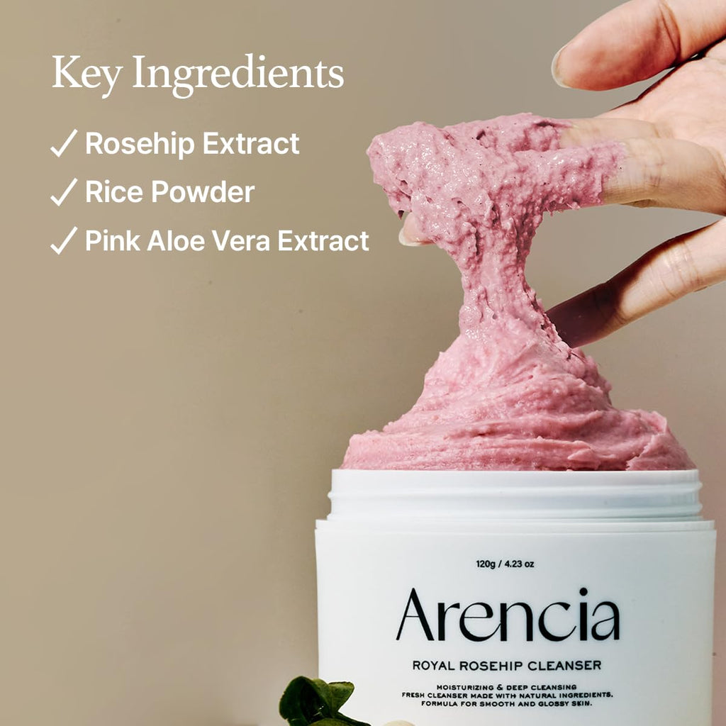 Arencia  Limpiador Facial y Exfoliante Rosa Mochi