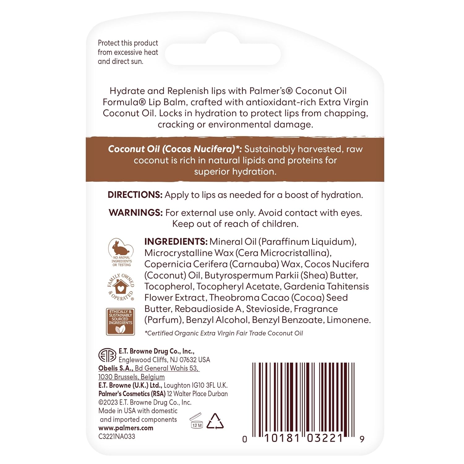 Bálsamo Labial Palmers aceite de coco