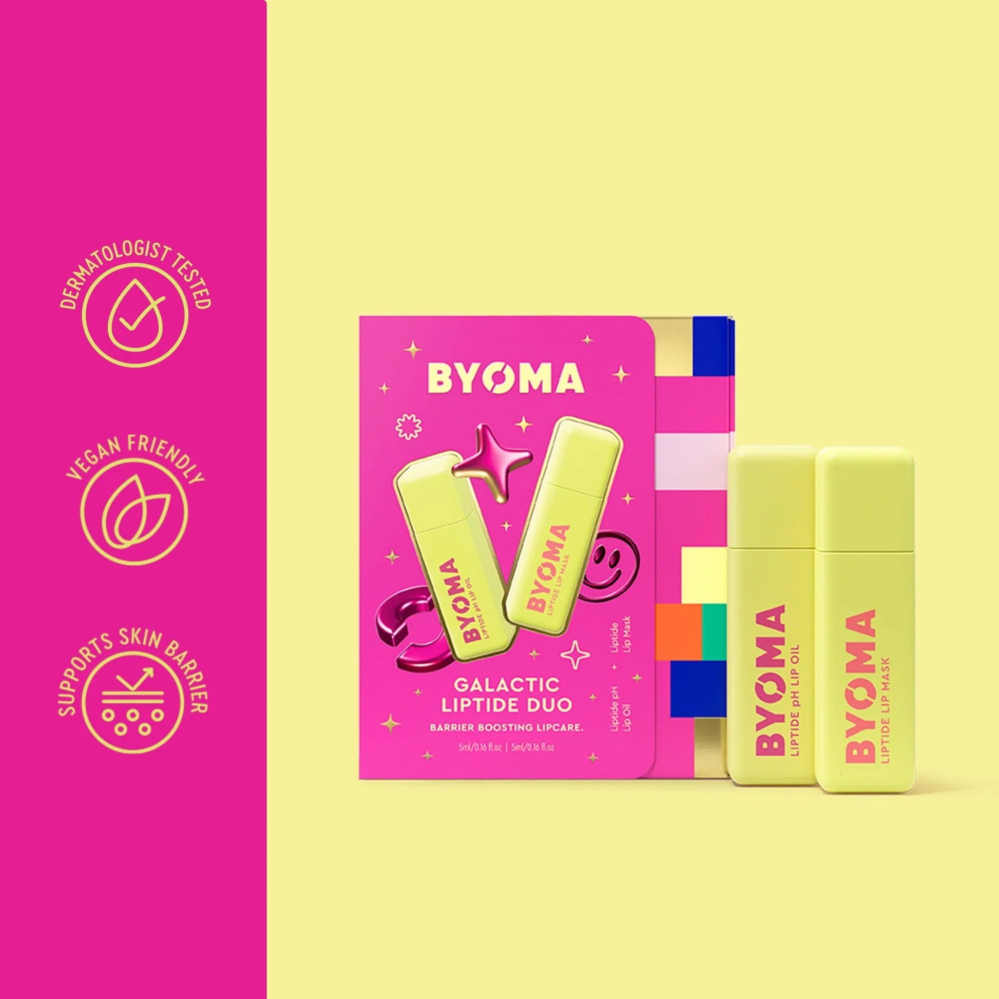 Byoma gif set cuidado labial galactic duo
