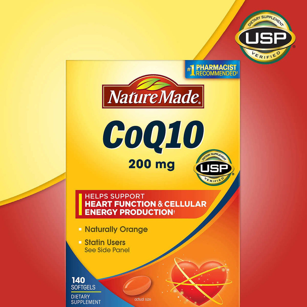Coq10 200mg Nature Made 140 Cápsulas