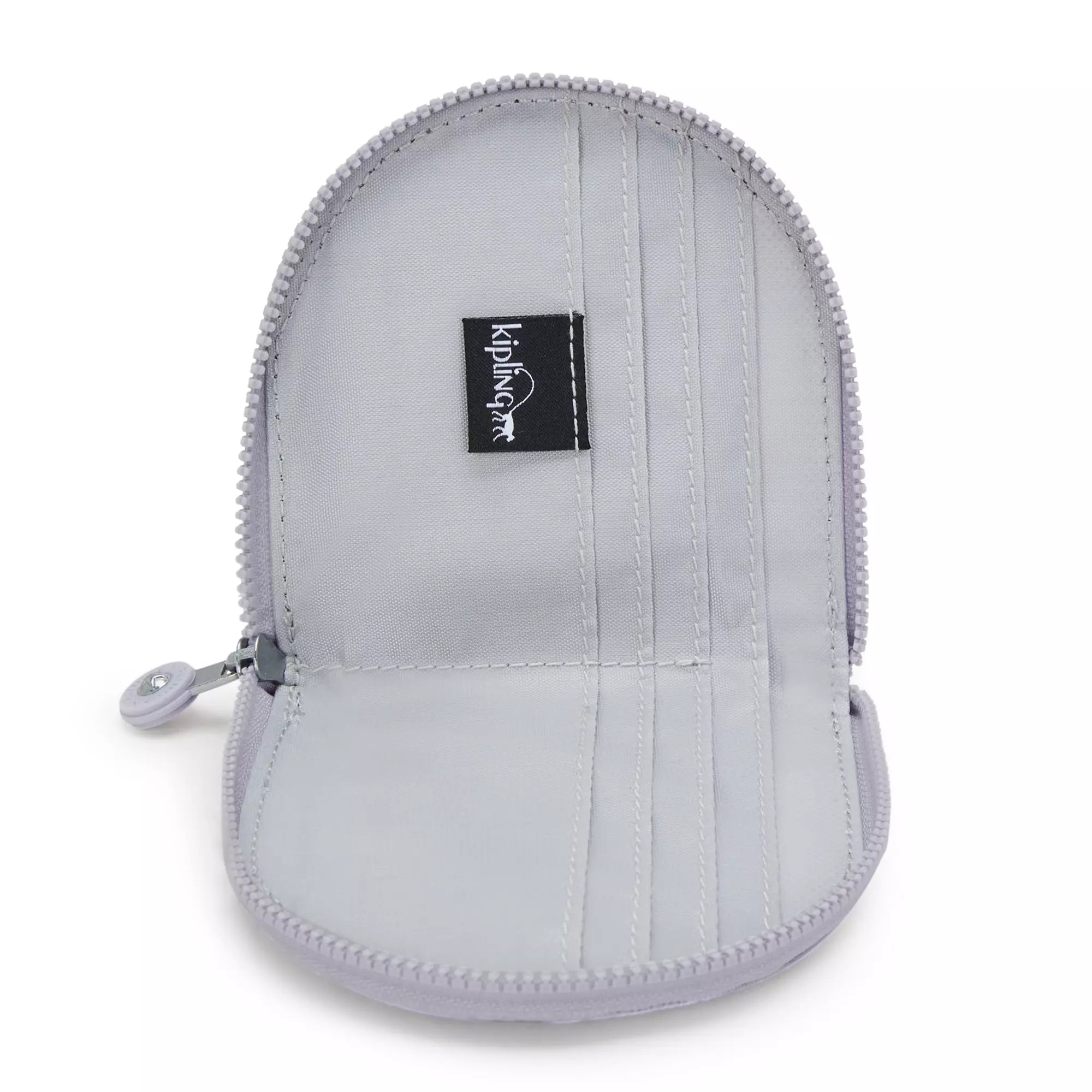 Kipling tarjetero lila metalizado