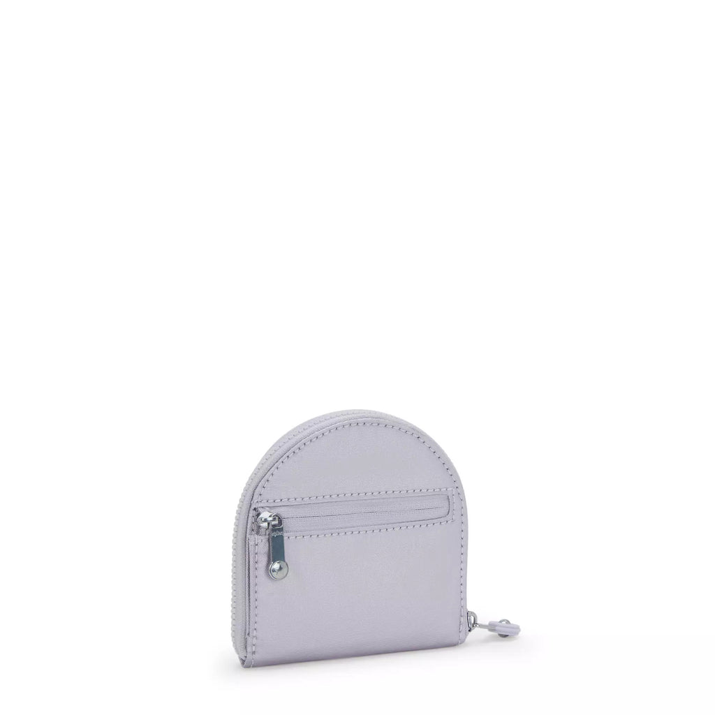 Kipling tarjetero lila metalizado