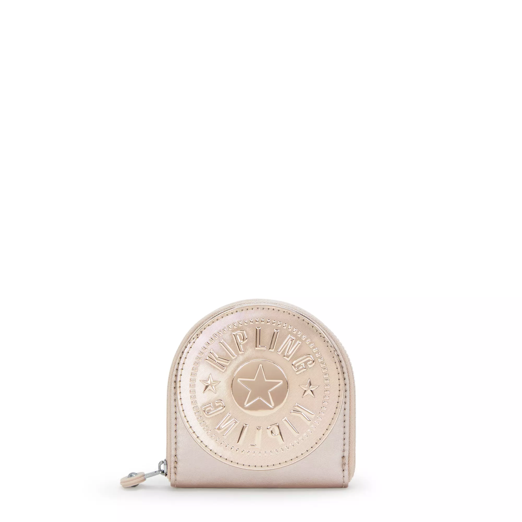 Kipling tarjetero cresita metalizado