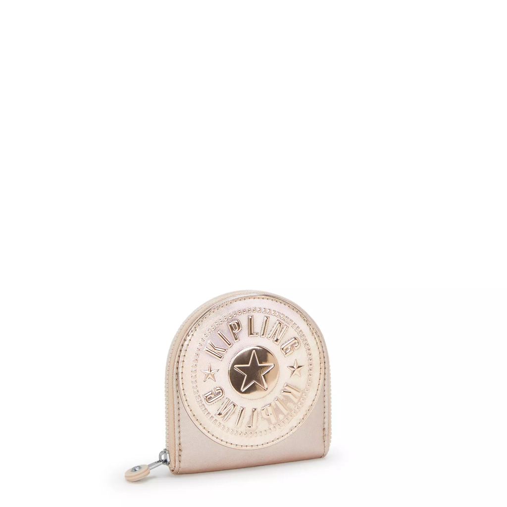 Kipling tarjetero cresita metalizado