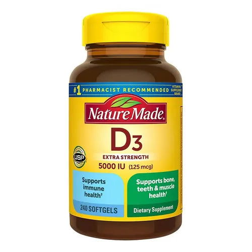 D3 Nature Made 5000UI 240 cápsulas