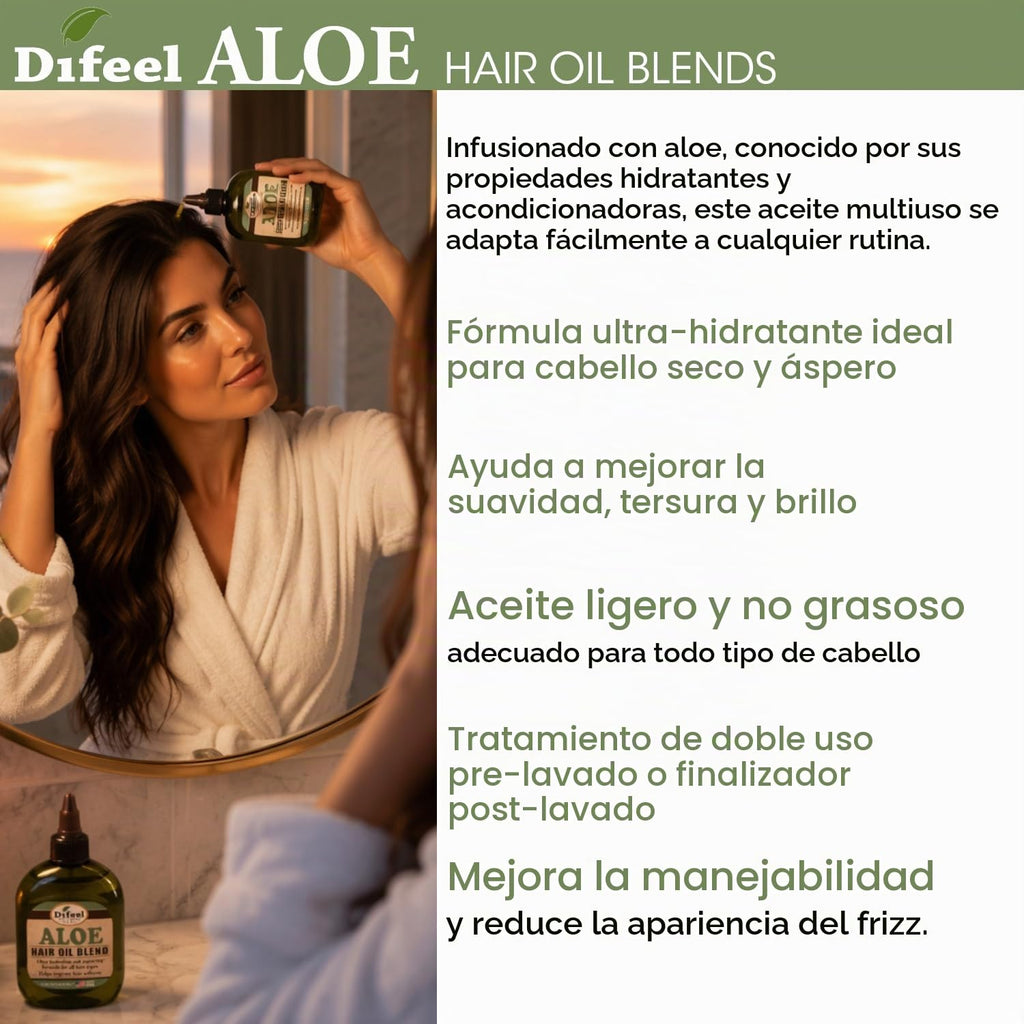 Aceite capilar difeel Aloe 210ml