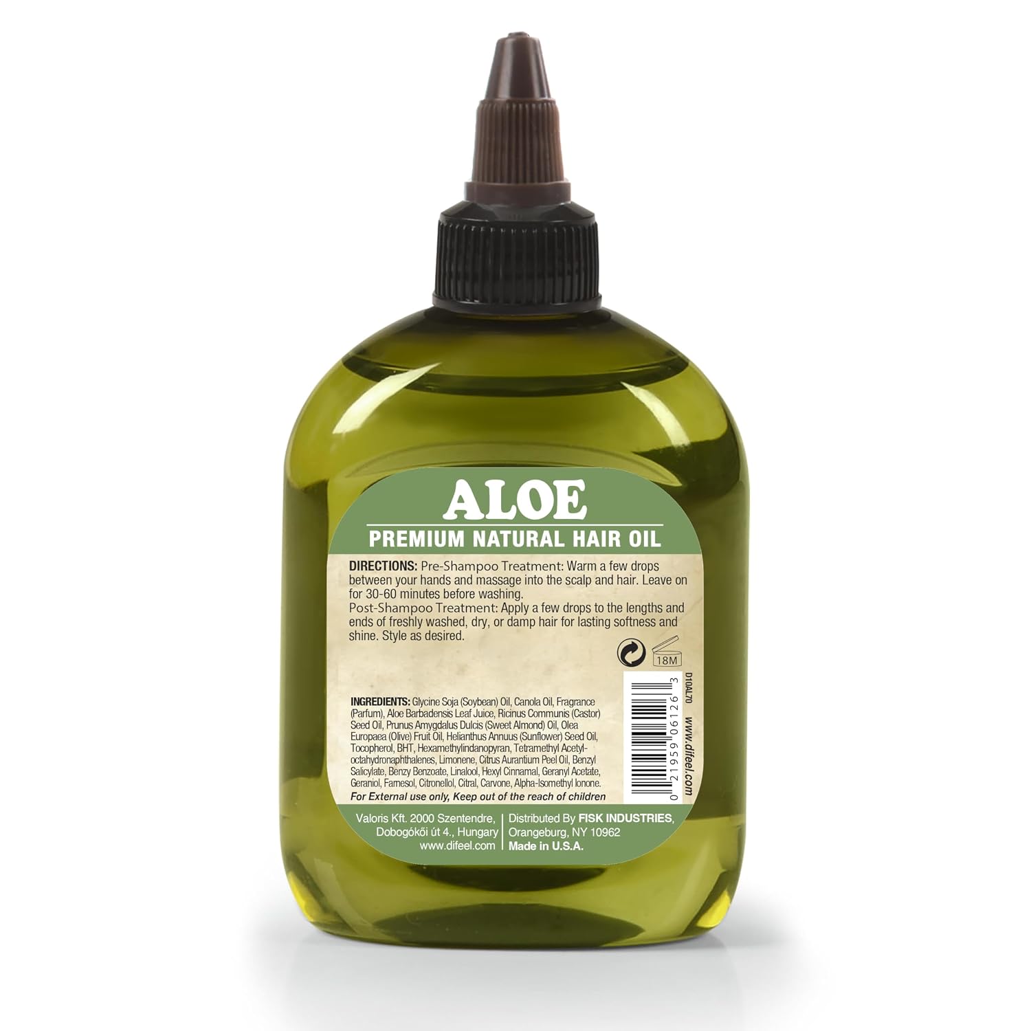 Aceite capilar difeel Aloe 210ml