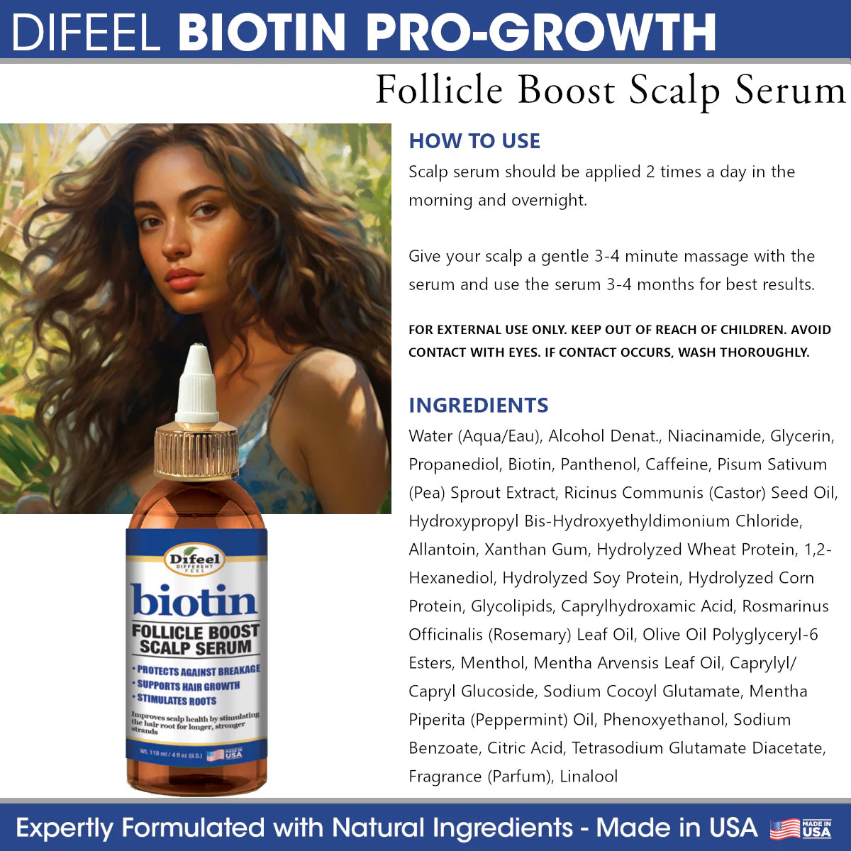 Suero capilar Difeel Biotin Follicle Boost