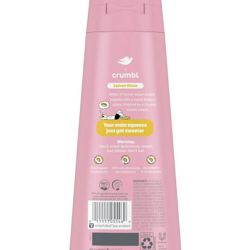 Gel De Baño Dove Crumbl Lemon glaze