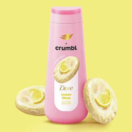 Gel De Baño Dove Crumbl Lemon glaze