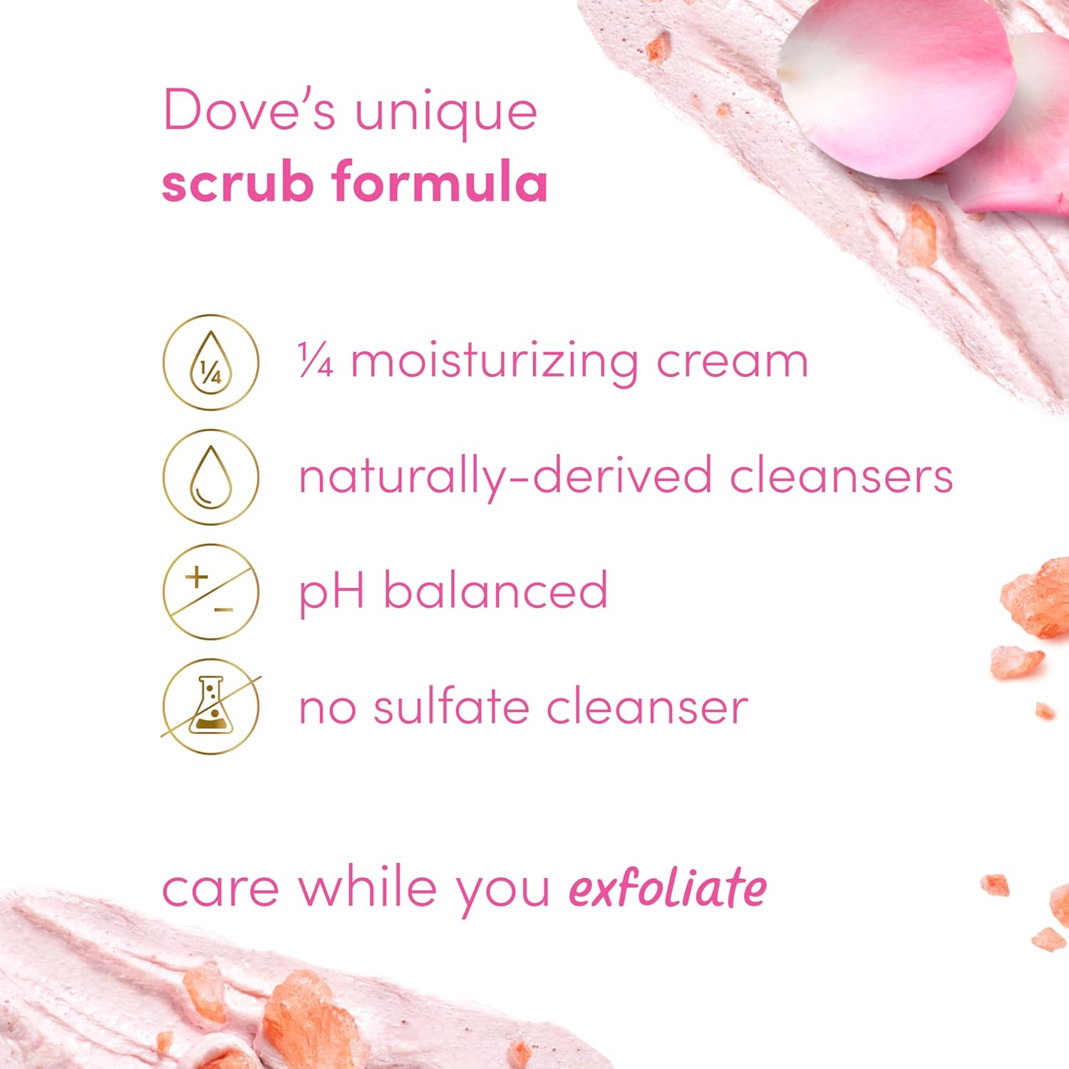 Dove Exfoliante Corporal Himalayan Salt & rose oil