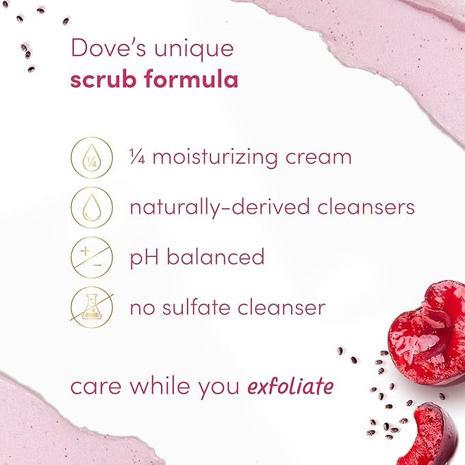 Dove Scrub Corporal Cherry & Chia 15Oz