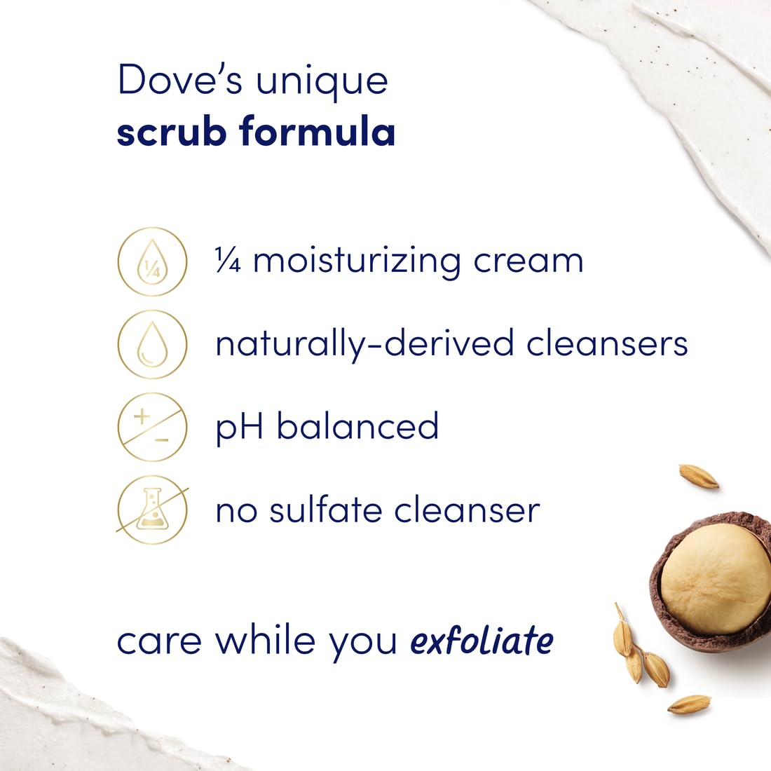 Dove Exfoliante Corporal Crushed Macadamia & Rice Milk