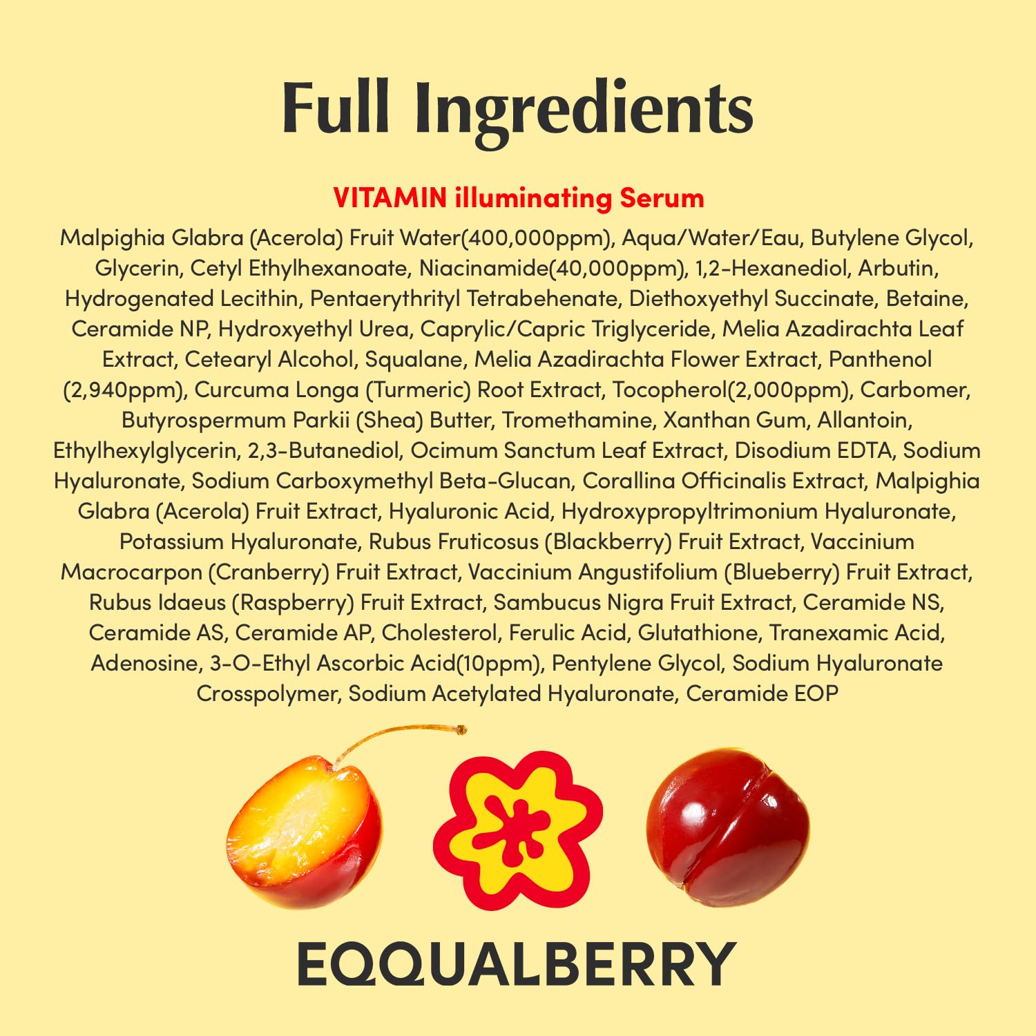 Serum Eqqualberry Iluminador de vitaminas 30ml