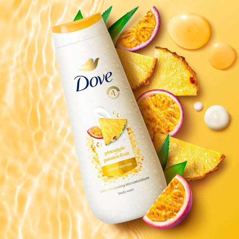 Gel de baño Dove Edición especial piña y maracuyá