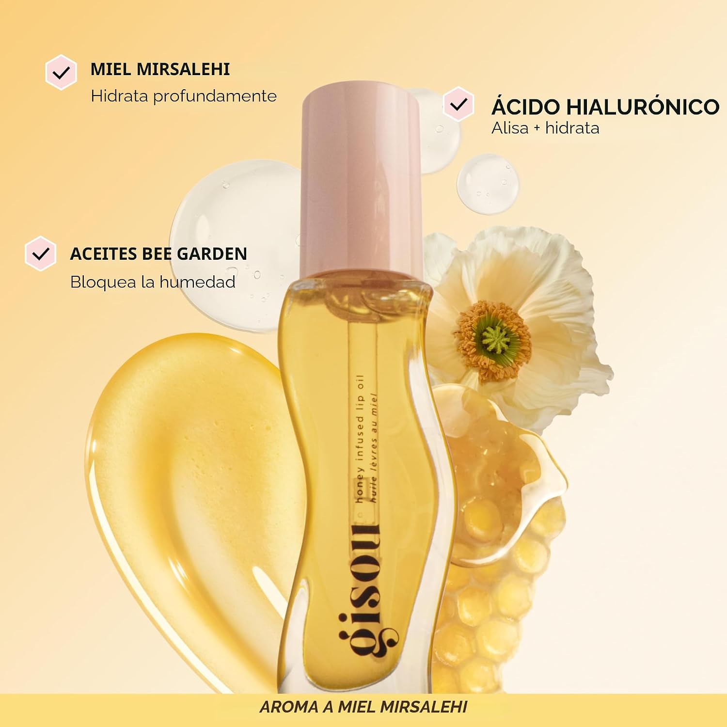 Gisou Honey Gloss Aceite capilar y gloss labial