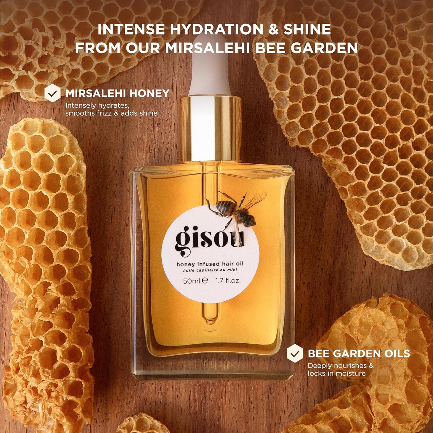 Gisou Honey Gloss Aceite capilar y gloss labial