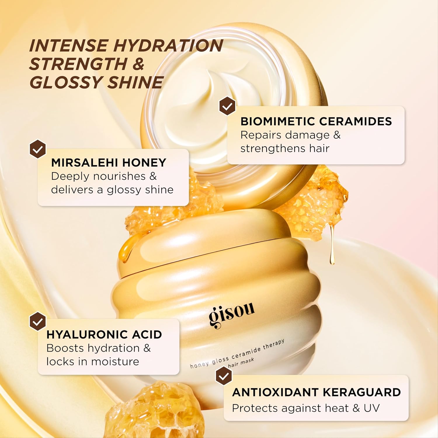 Gisou Honey Gloss Ceramide Therapy Mascarilla