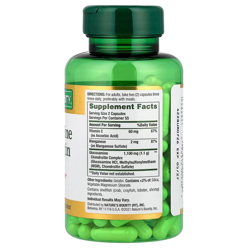 Glucosamina y condroitina Nature's Bounty