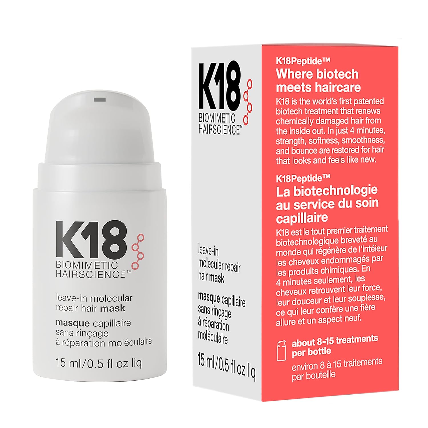 K18 Mascarilla Molecular Capilar 15ml
