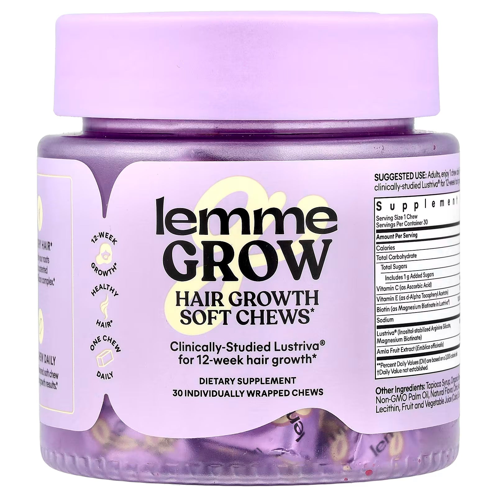 Lemme Suplemento Lustriva y biotina para el cabello