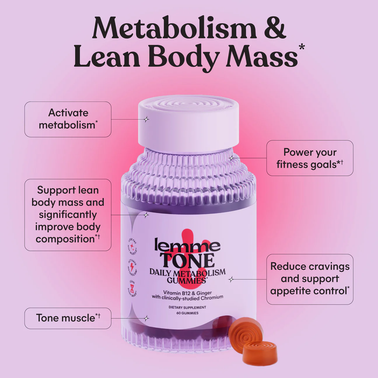 Lemme Tone Gummies - Metabolismo y tonificación