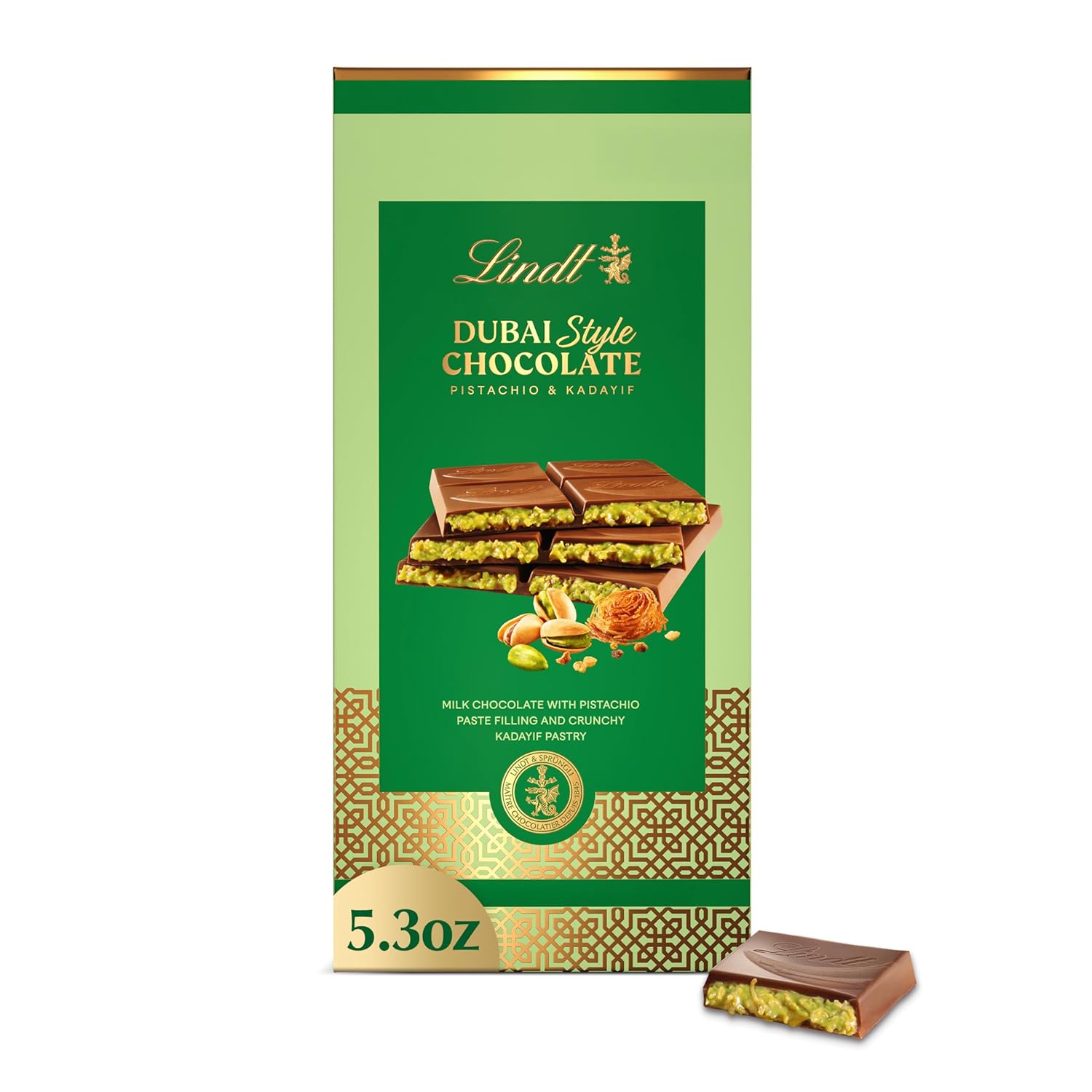 Lindt Chocolatina estilo Dubai Pistacho Y Kadayif