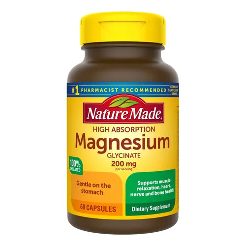 Magnesio glycinato Alta absorción 200mg 110 cápsulas