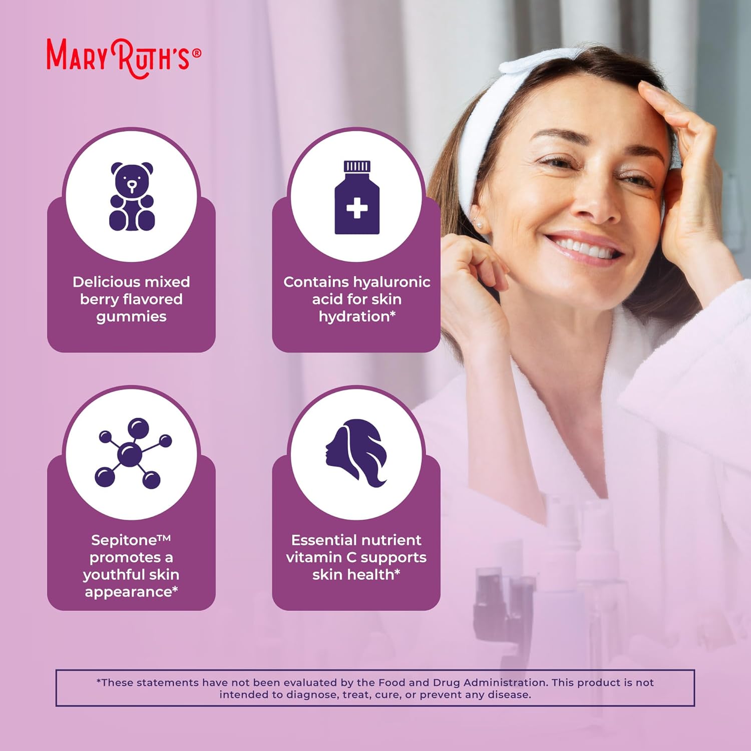 MaryRuth's Skin Restore + Renew Gummies