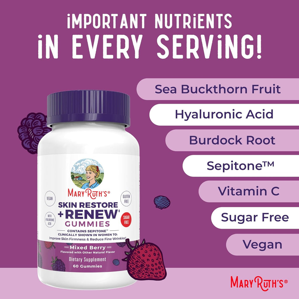 MaryRuth's Skin Restore + Renew Gummies