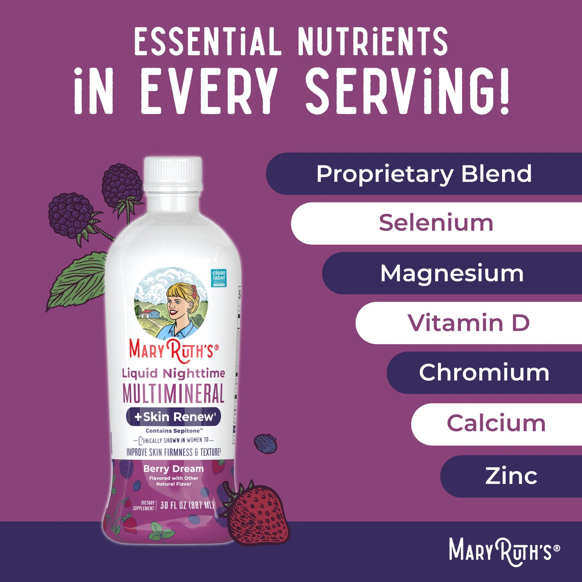 MaryRuth's Liquid Nighttime Multimineral +Skin Renew