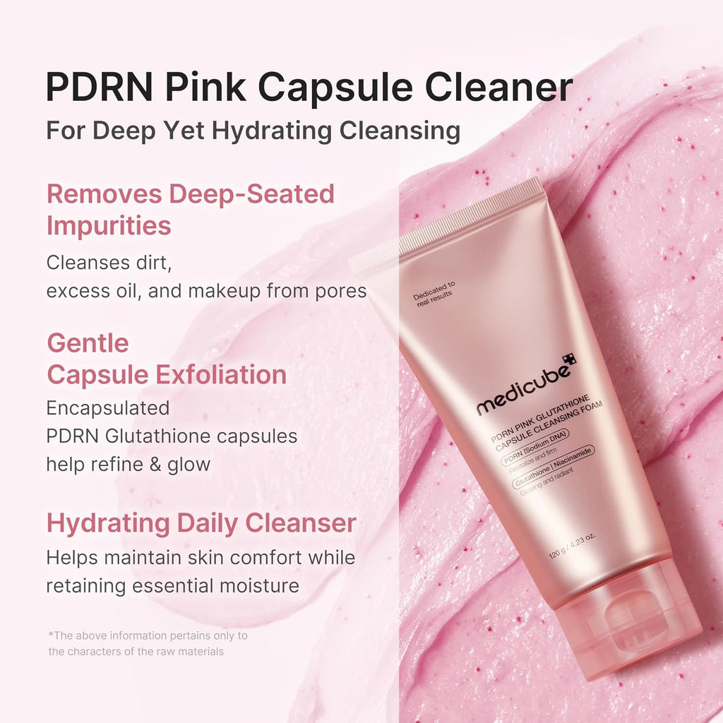 Medicube Limpiador facial PDRN Pink Glutathione Capsule