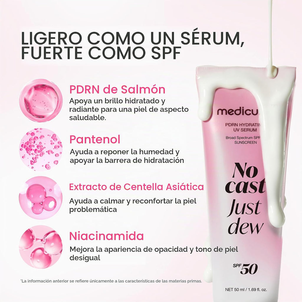 Protector solar medicube No Cast Just Dew PDRN