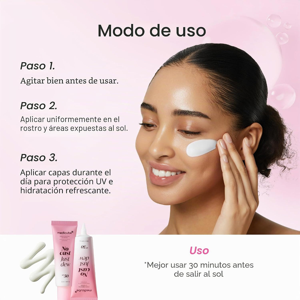 Protector solar medicube No Cast Just Dew PDRN