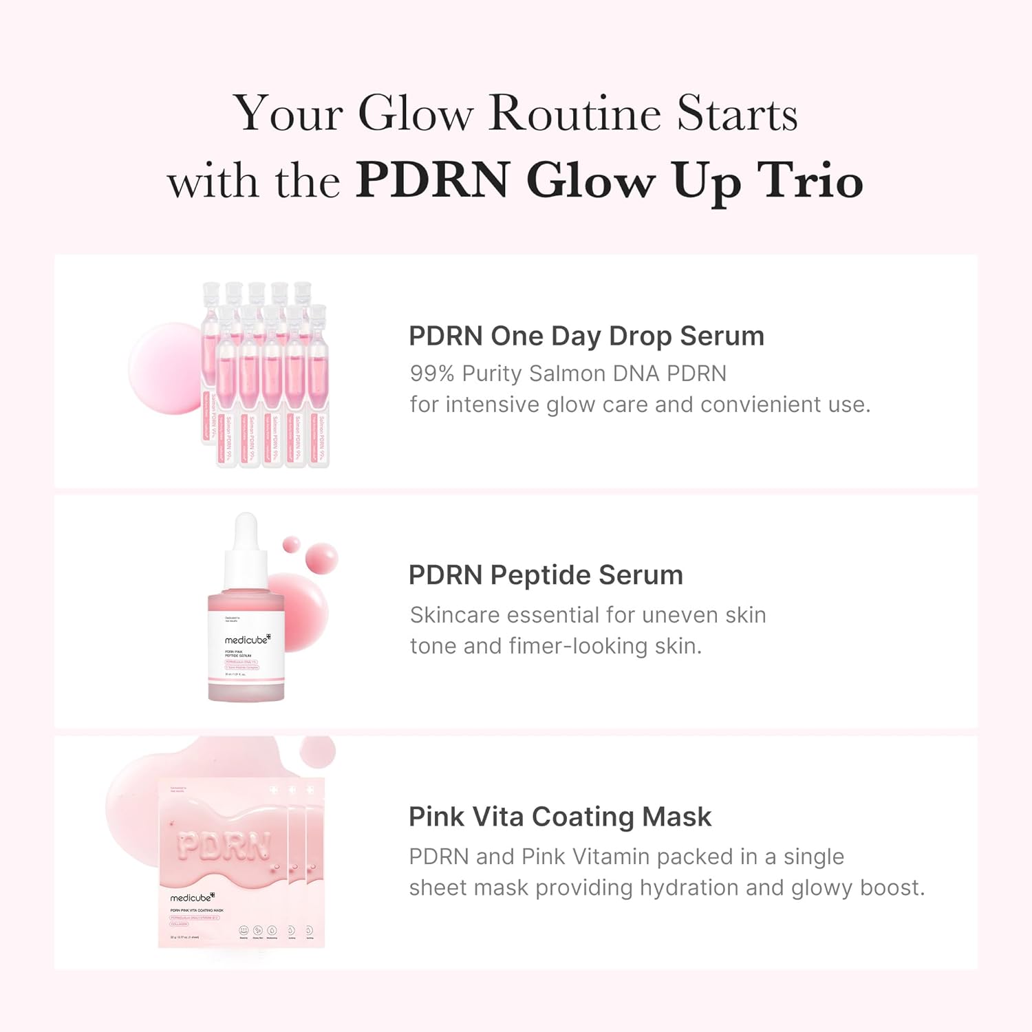 Medicube Pink Pdrn - Set Cuidado Facial Koreano