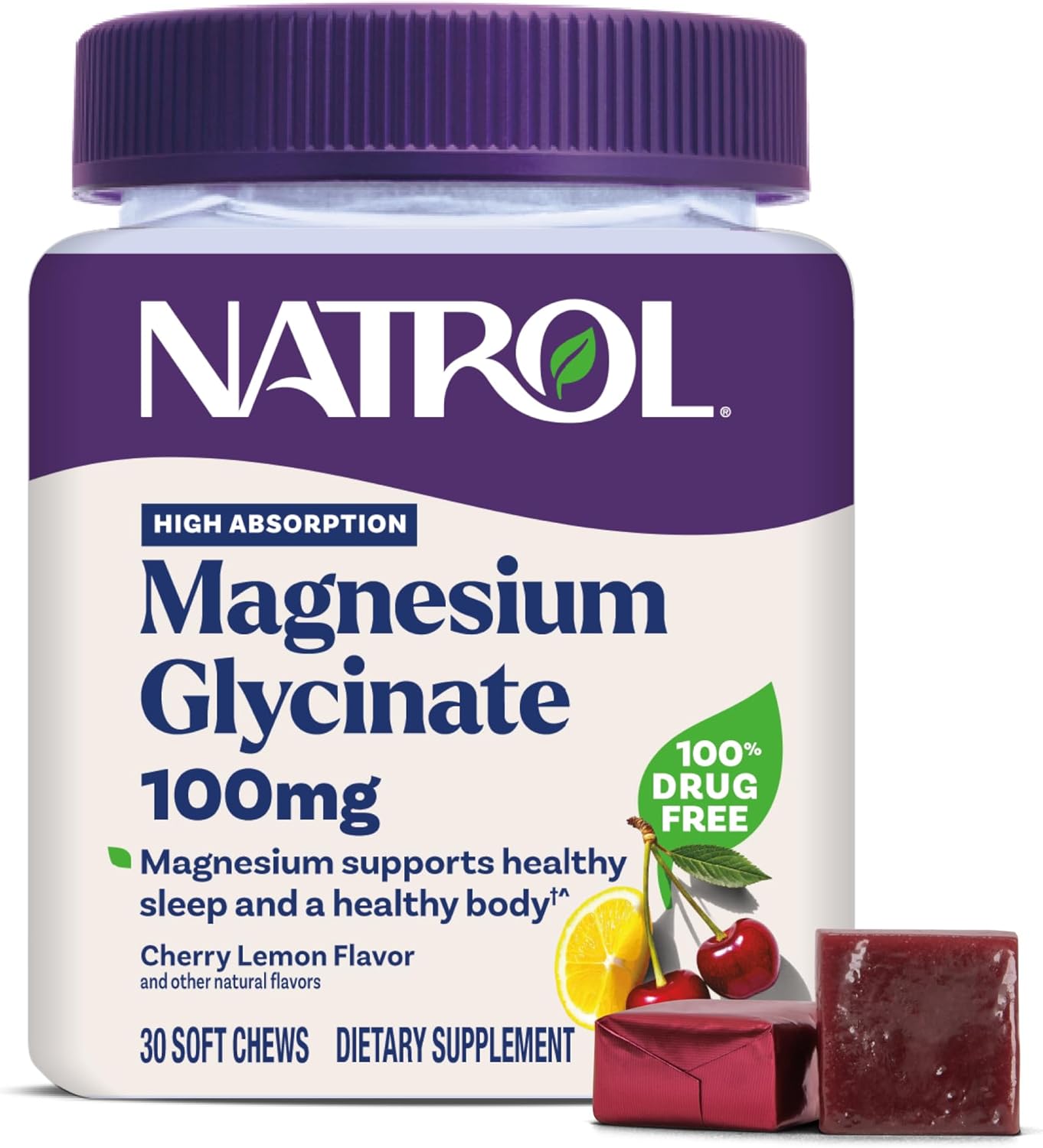 Natrol Glicinato de Magnesio 100mg 30 cápsulas