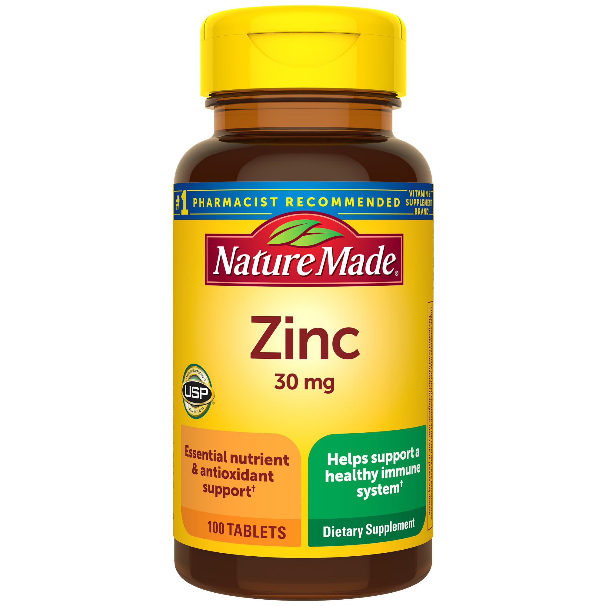Suplemento Nature Made Zinc 30mg 100 tabletas