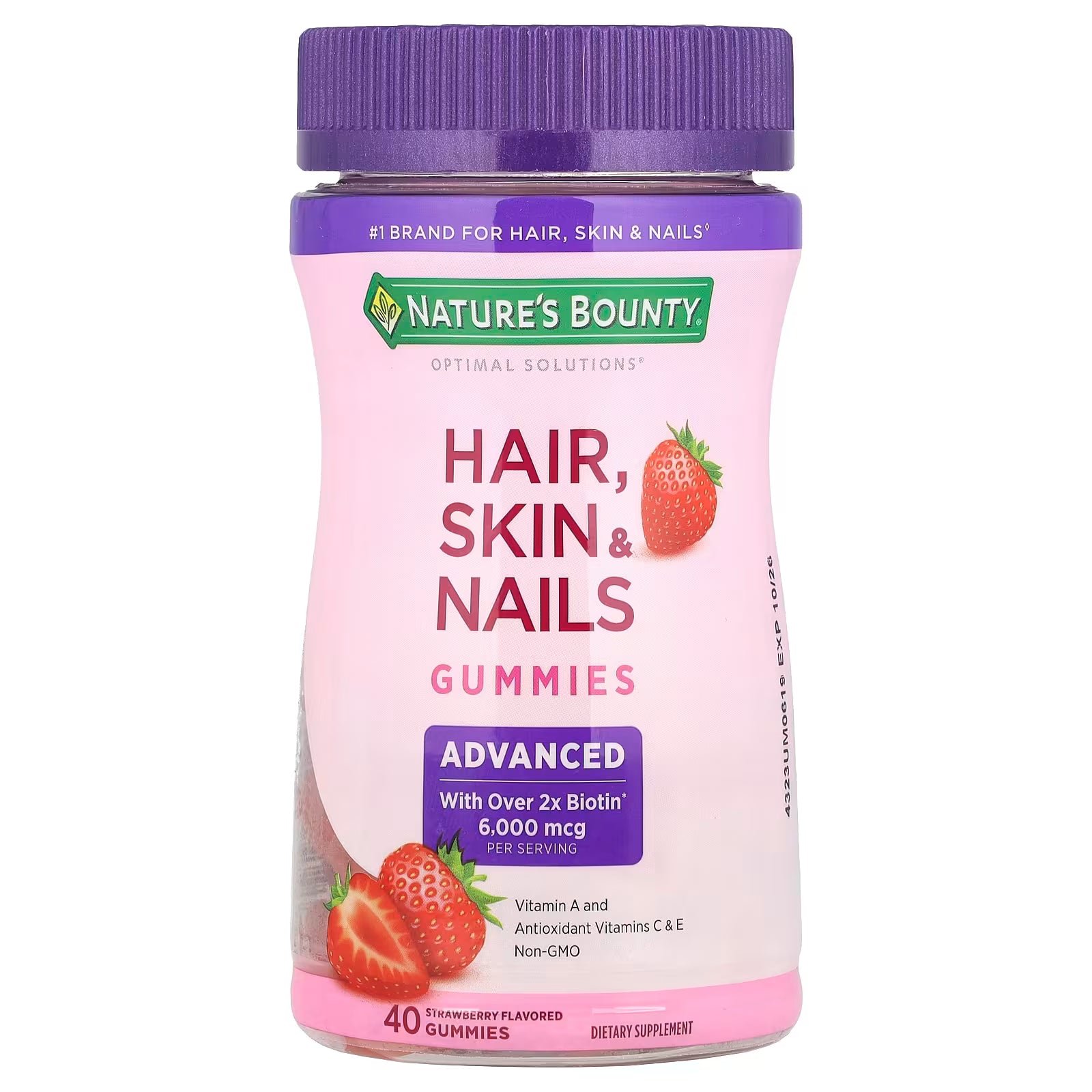 Biotina Advanced 80 gomas Nature’s Bounty Hair, Skin & Nails