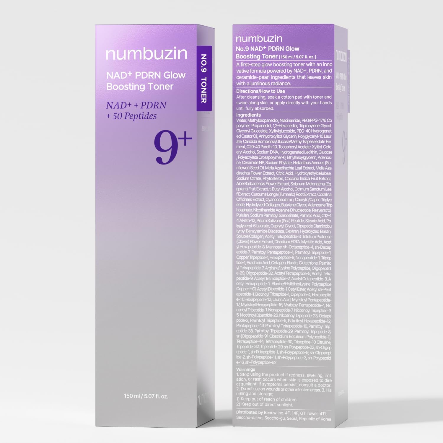 Numbuzin - Tónico No.9 Nad+ Pdrn Glow Boosting Toner