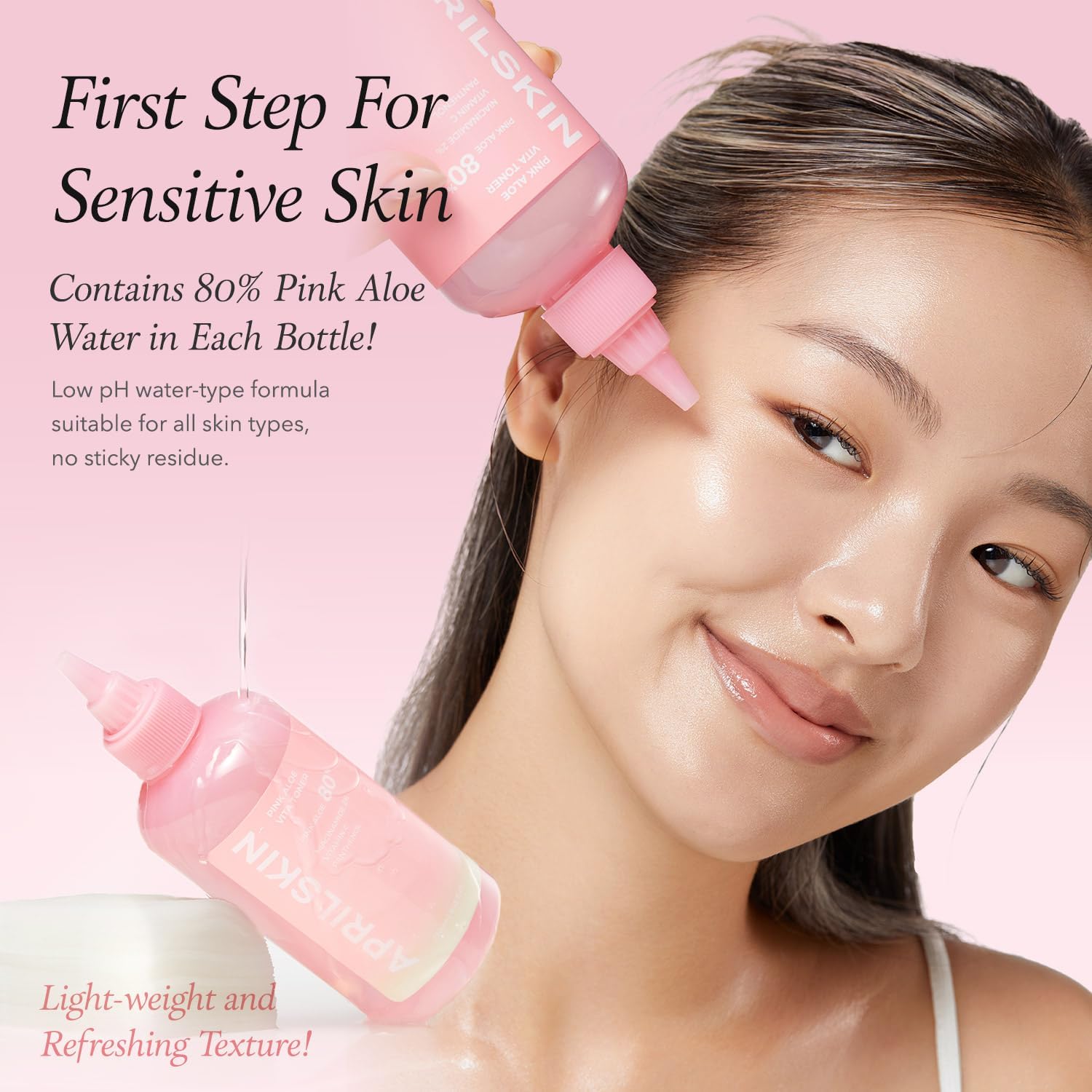 APRILSKIN Tónico rosa de aloe vita hidratante