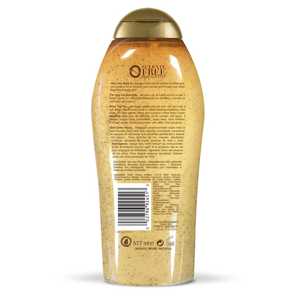 OGX Exfoliante corporal Coconut coffee 577ml