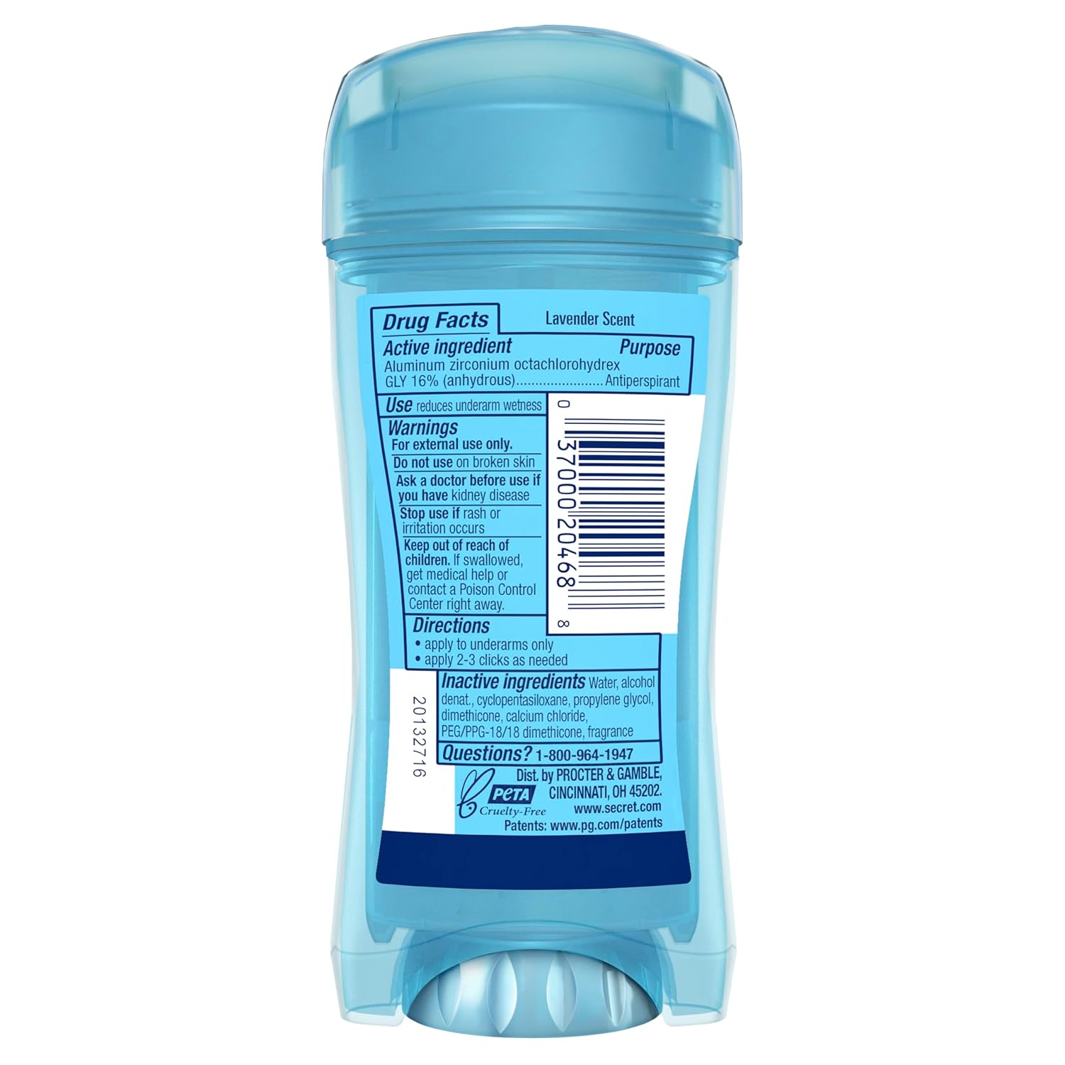 Secret Fresh En Gel Lavanda 72gr