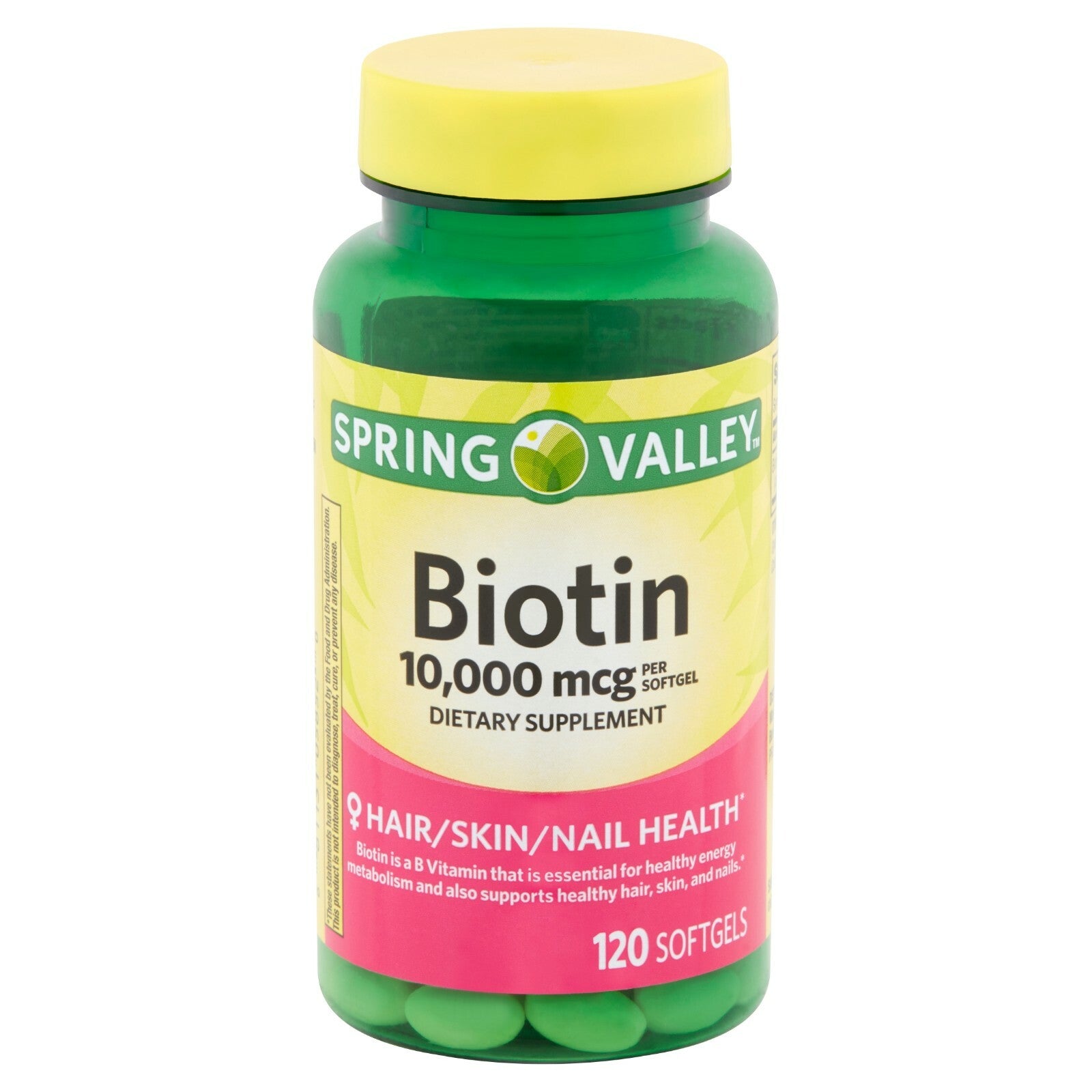Biotin Spring Valley 10000mcg 120 cápsulas