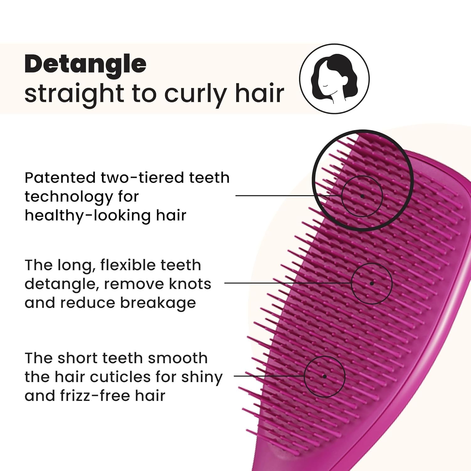 Cepillo Tangle Teezer Straight - curly