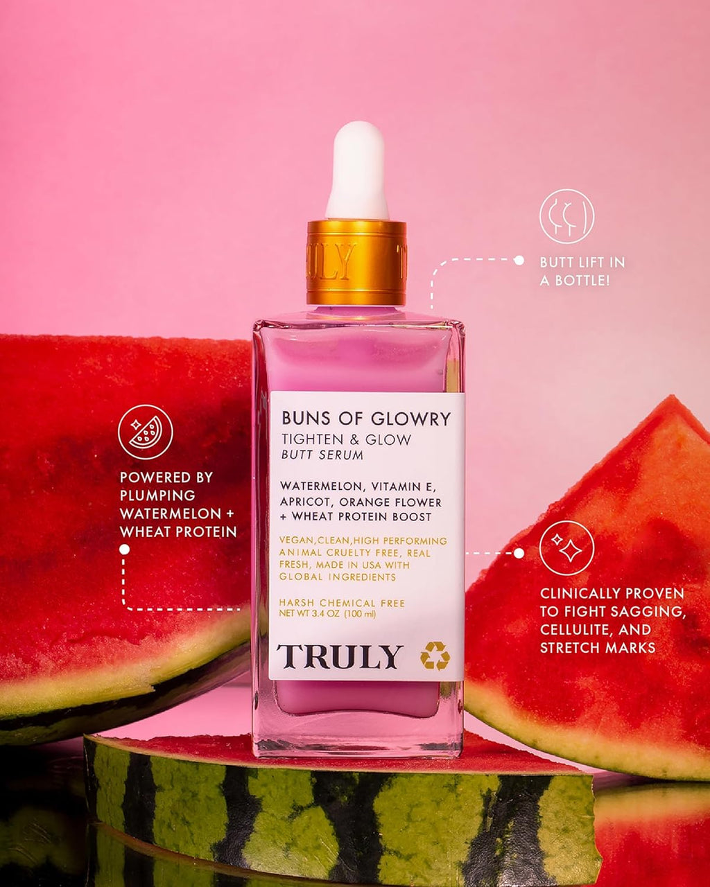 Serum corporal reafirmante Buns Of Glowry -Truly Beauty