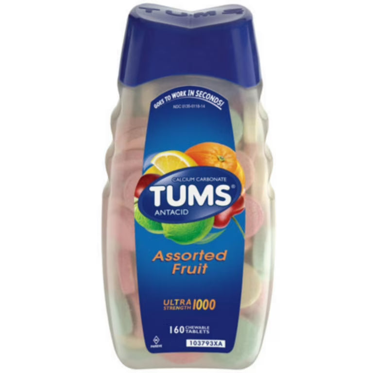 TUMS Ultra 1000 Tabletas Masticables 160 Und